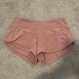 size 2, 2.5 inch inseam rose pink lululemon shorts!